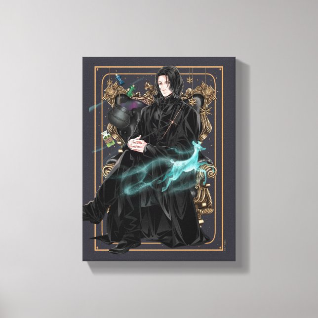 Anime Professor Severus Snape Seated Canvas Print (Front)