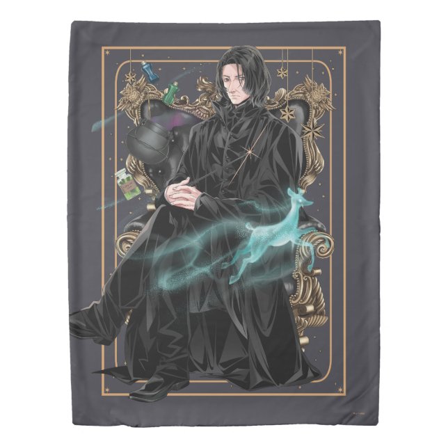 Anime Professor Severus Snape Seated Duvet Cover (Front)