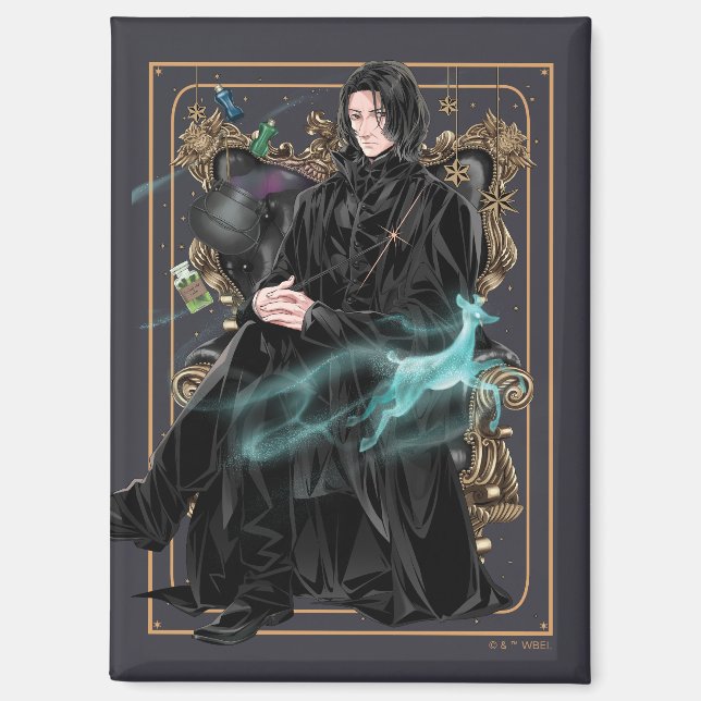 Anime Professor Severus Snape Seated Magnet (Front)
