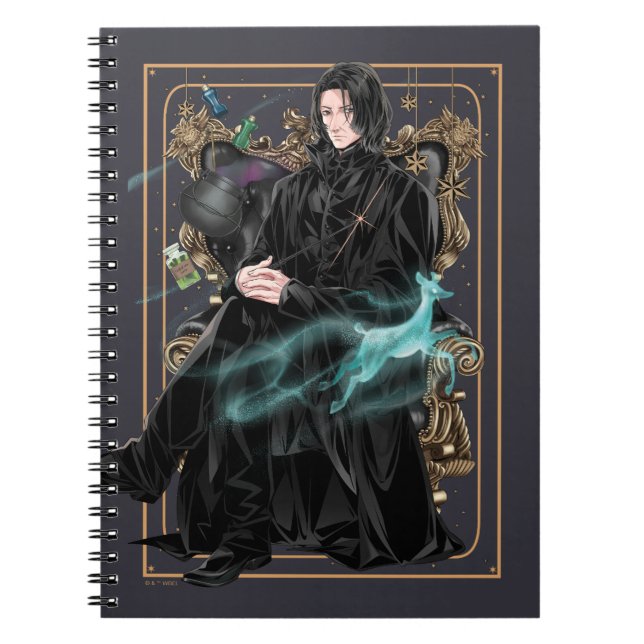 Anime Professor Severus Snape Seated Notebook (Front)