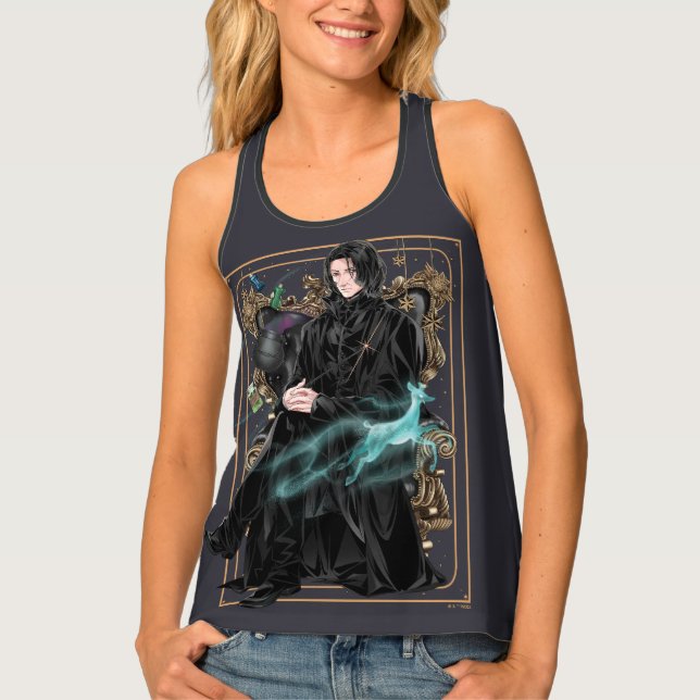 Anime Professor Severus Snape Seated Tank Top (Front)