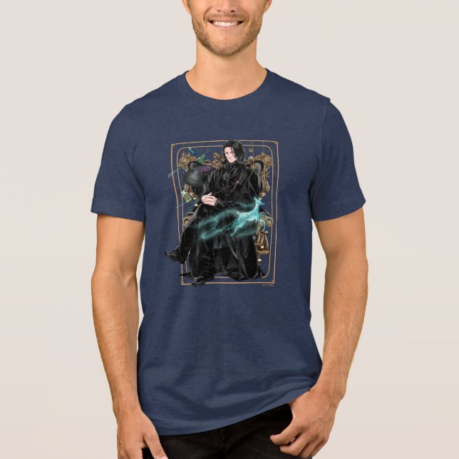 Anime Professor Severus Snape Seated Tri-Blend Shirt (Front)