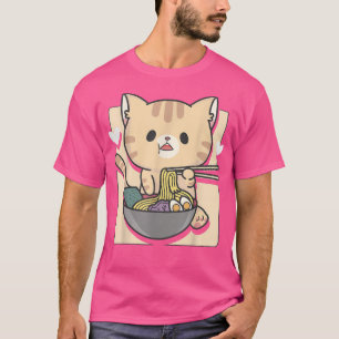 Anime Ramen Cat Otaku Aesthetic  T-Shirt