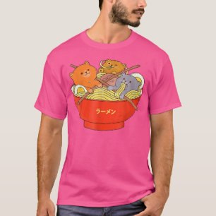 Anime Ramen Cat Retro Japanese Noodles Esthetic K T-Shirt