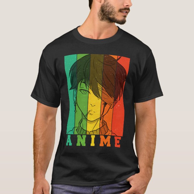 Anime Retro Vintage T-Shirt (Front)
