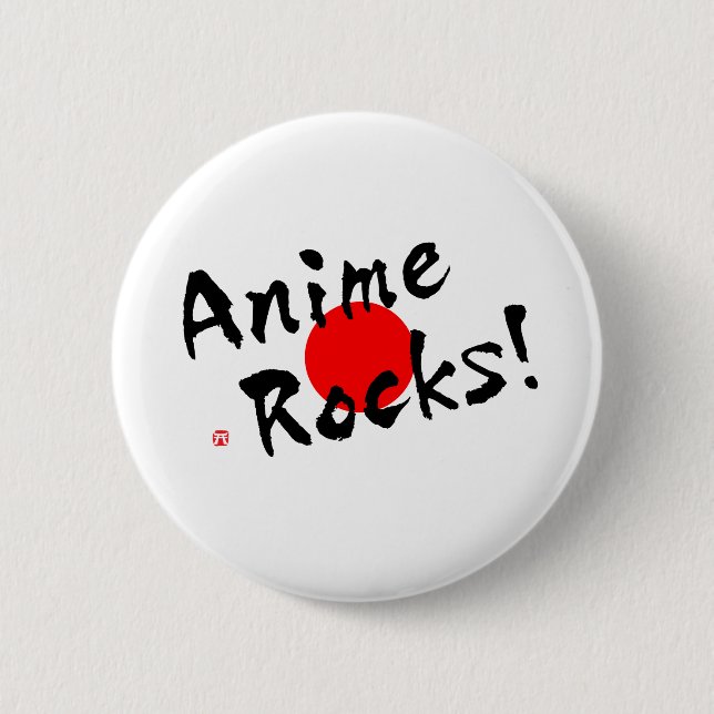 Anime Rocks! Pinback Button (Front)