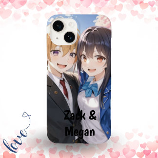 Anime Romantic Couple - Students Selfie Personaliz Case-Mate iPhone 14 Case