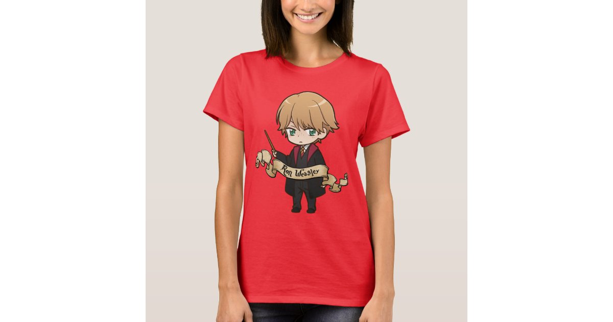 median fårehyrde Tilbagekaldelse Anime Ron Weasley T-Shirt | Zazzle