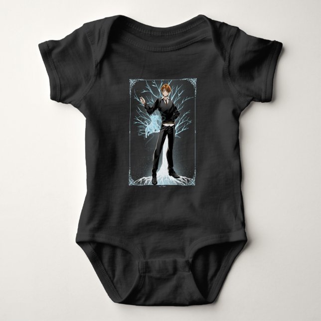 Anime Ron Weasley's Jack Russell Terrier Patronus Baby Bodysuit (Front)