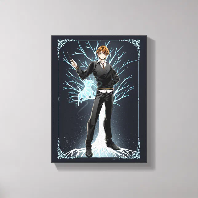 Anime Ron Weasley's Jack Russell Terrier Patronus Canvas Print | Zazzle