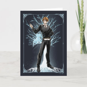 Anime Ron Weasley's Jack Russell Terrier Patronus Card