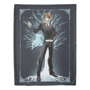 Anime Ron Weasley's Jack Russell Terrier Patronus Duvet Cover