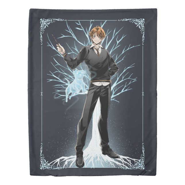 Anime Ron Weasley's Jack Russell Terrier Patronus Duvet Cover (Front)