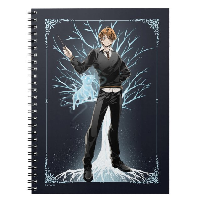 Anime Ron Weasley's Jack Russell Terrier Patronus Notebook (Front)