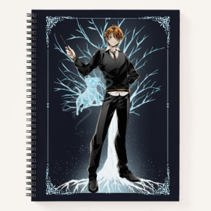 Anime Ron Weasley's Jack Russell Terrier Patronus Notebook