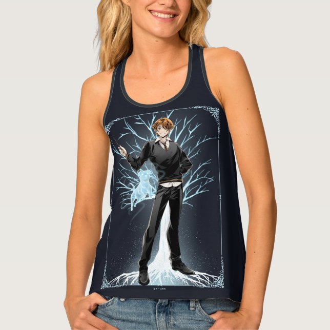 Anime Ron Weasley's Jack Russell Terrier Patronus Tank Top (Front)