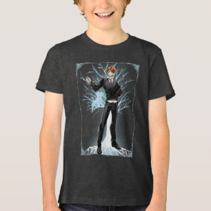 Anime Ron Weasley's Jack Russell Terrier Patronus Tri-Blend Shirt