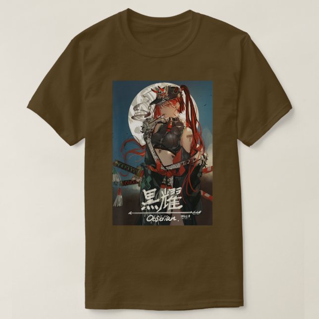 Anime Samurai Girl Kawaii Waifu Aesthetic Japanese T-Shirt (Design Front)