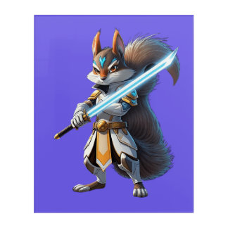 Anime Samurai Squirrel Warrior Acrylic Print