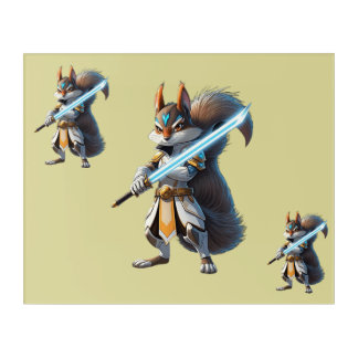 Anime Samurai Squirrel Warrior Acrylic Print