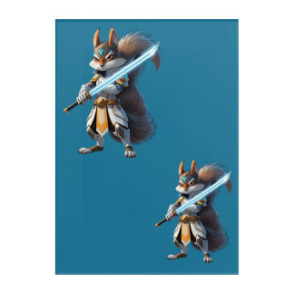 Anime Samurai Squirrel Warrior Acrylic Print