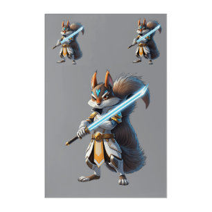 Anime Samurai Squirrel Warrior Acrylic Print