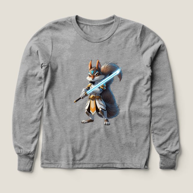 Anime Samurai Squirrel Warrior Tri-Blend Shirts (Design Front)