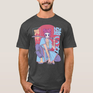 Anime samurai warrior Japanese Girl T-Shirt