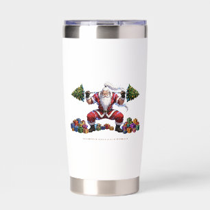 Anime Santa Squat Shirt - Funny Christmas Gym Shir Insulated Tumbler