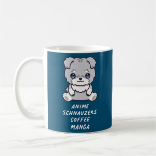 Anime Schnauzers Coffee Manga Kawaii Dog Lover Coffee Mug