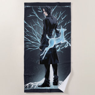 Anime Severus Snape's Doe Patronus Beach Towel