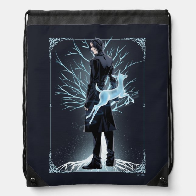 Anime Severus Snape's Doe Patronus Drawstring Bag (Front)