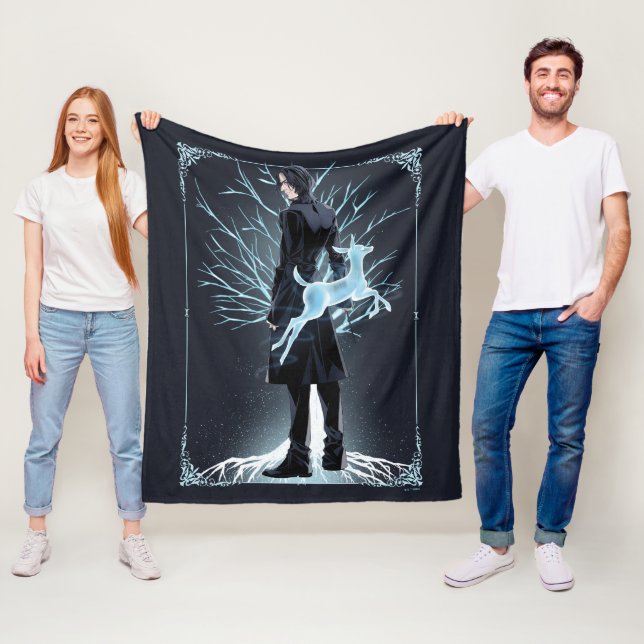 Anime Severus Snape's Doe Patronus Fleece Blanket (In Situ)