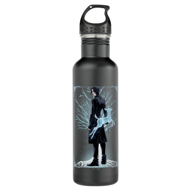 Anime Severus Snape's Doe Patronus Stainless Steel Water Bottle (Front)