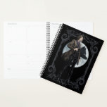 Anime Sirius Black Animagus Planner<br><div class="desc">This anime-style graphic vividly brings to life Sirius Black, the enigmatic and daring character from the Harry Potter series. Set against the backdrop of a haunting full moon, Sirius stands with a mysterious aura, his wand in hand, beside his Animagus form, a large black dog. The intricate black and silver...</div>