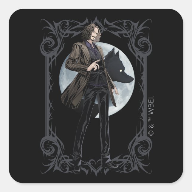 Anime Sirius Black Animagus Square Sticker (Front)