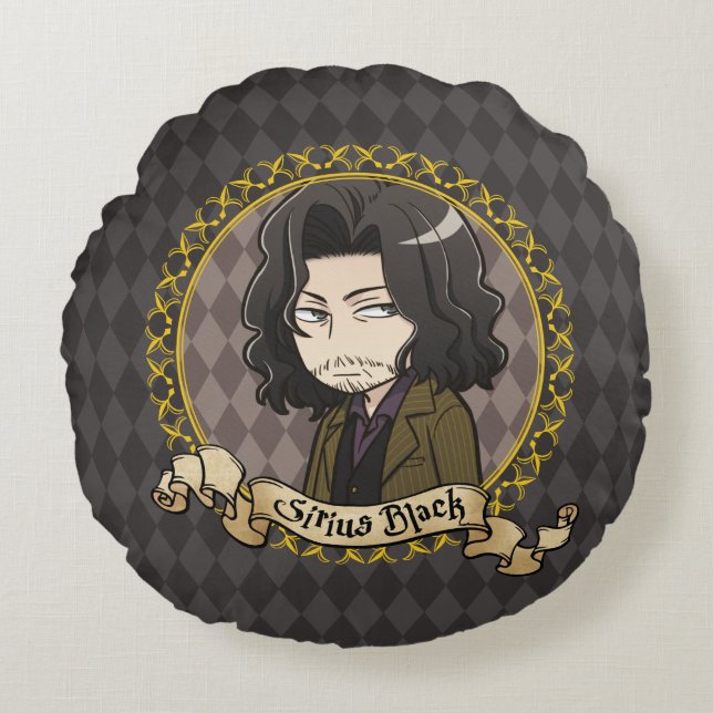 Anime Sirius Black Round Pillow (Front)