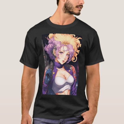 Anime Space Women Bounty Hunter Cyberpunk T_Shirt