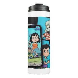Anime Squidward Sad Thermal Tumbler