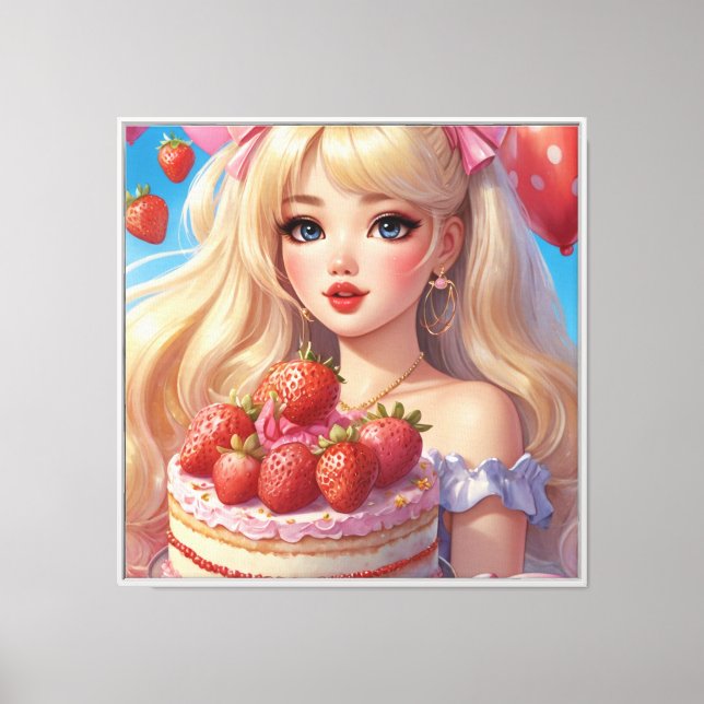 Anime Stretched Canvas Print (Front)