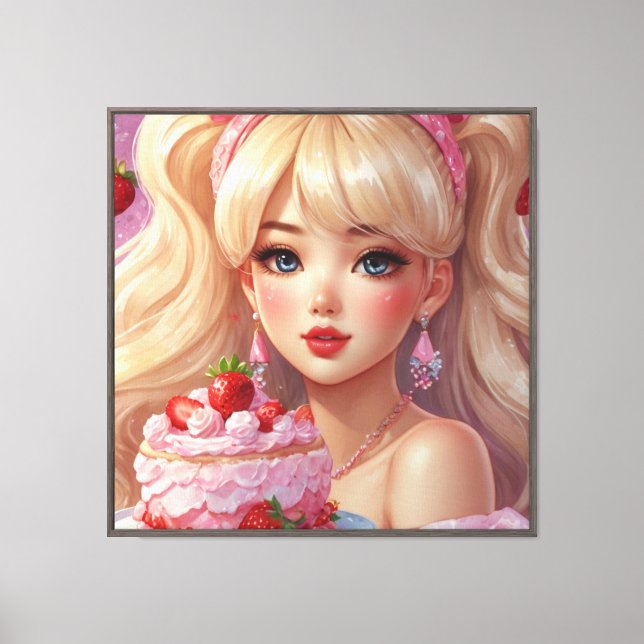 Anime Stretched Canvas Print (Front)