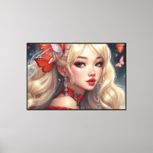 Anime Stretched Canvas Print