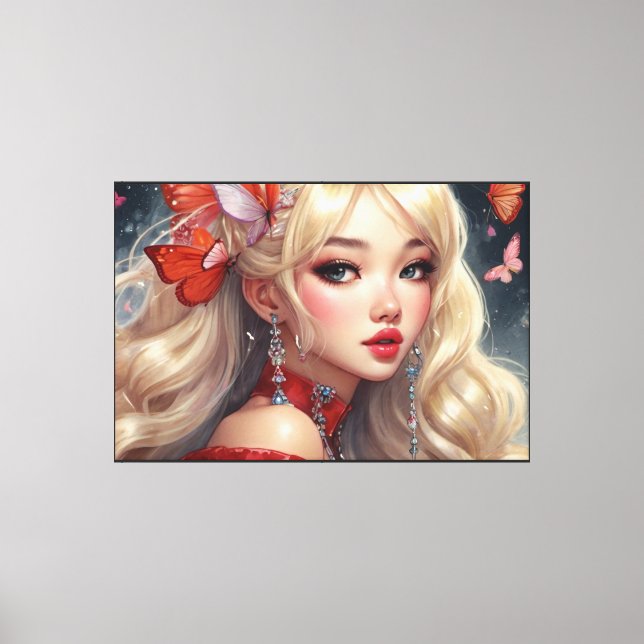 Anime Stretched Canvas Print (Front)