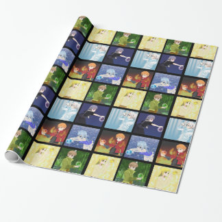 Anime Style Elements Wrapping Paper