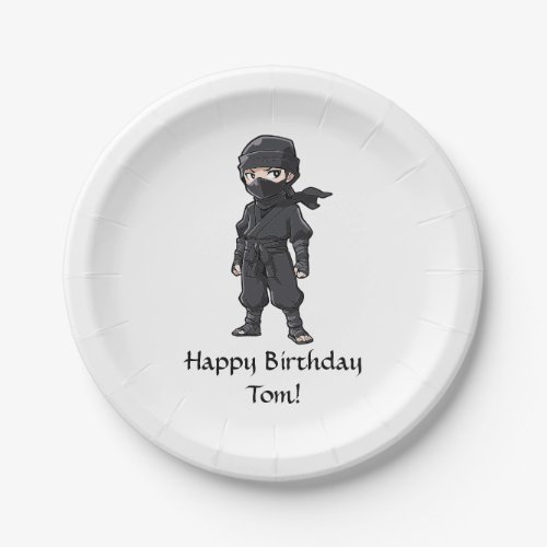 Anime Style Ninja Warrior Boys Birthday Party Paper Plates