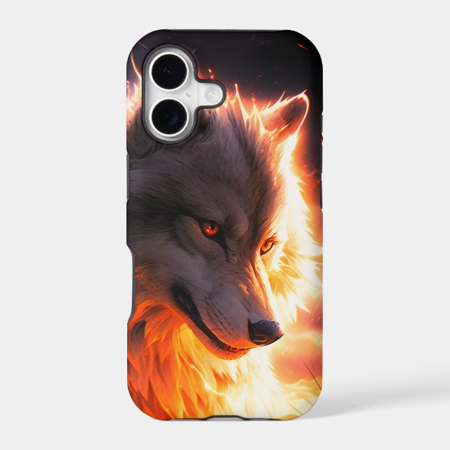 Anime style wolf  iphone case (Back)