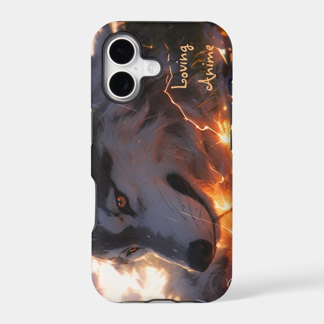 Anime style wolf  iphone case (Back)
