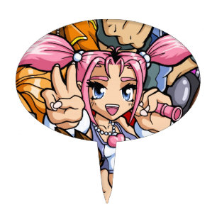 Anime Tennis Characters Cake Topper