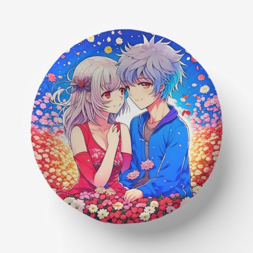 Anime Themed Valentines Day Party Paper Bowls