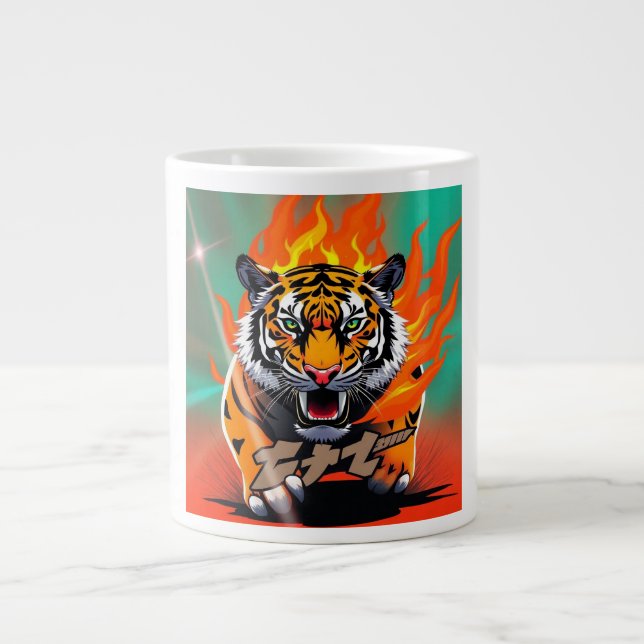 anime tiger giant coffee mug (Front)